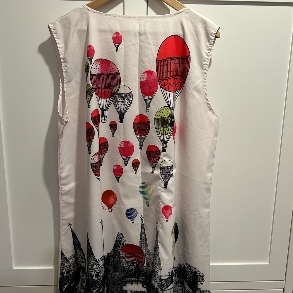 3 Tunic Dress Top Style XXL Funky Patterns Feathers, Ballounes Alice Wonderland - Picture 7 of 13